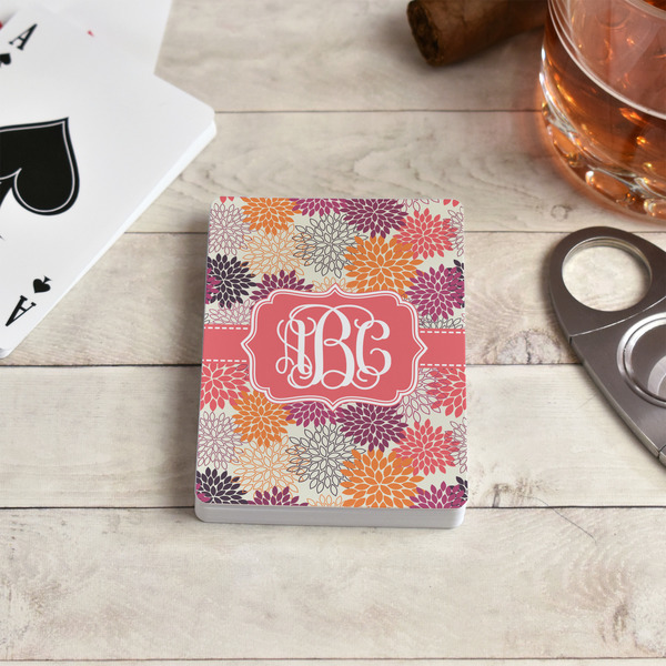 Mums Flower Playing Cards - In Context