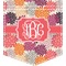 Mums Flower Iron On Faux Pocket (Personalized)