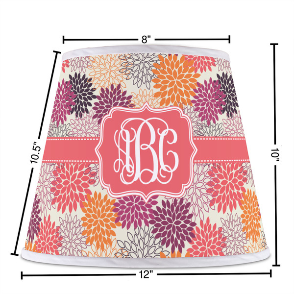 Mums Flower Poly Film Empire Lampshade - Dimensions