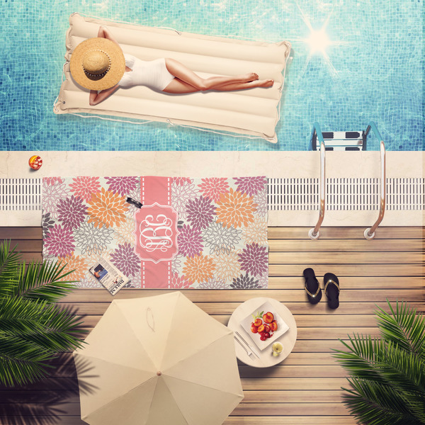 Mums Flower Pool Towel Lifestyle