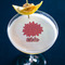 Mums Flower Printed Drink Topper - Large - In Context
