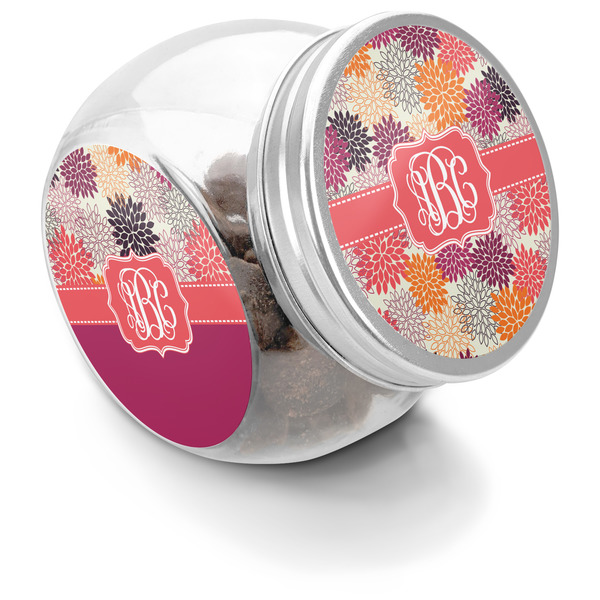 Custom Mums Flower Puppy Treat Jar (Personalized)