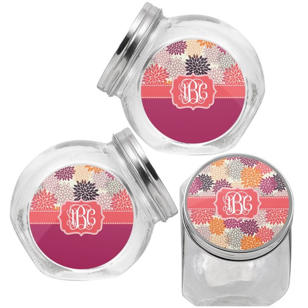 Mums Flower Puppy Treat Jar - Top Left Right