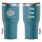 Mums Flower RTIC Tumbler - Dark Teal - Double Sided - Front & Back
