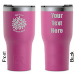 Mums Flower RTIC Tumbler - Magenta - Laser Engraved - Double-Sided (Personalized)