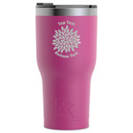 Mums Flower RTIC Tumbler - Magenta - Laser Engraved - Single-Sided (Personalized)