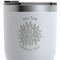 Mums Flower RTIC Tumbler - White - Close Up