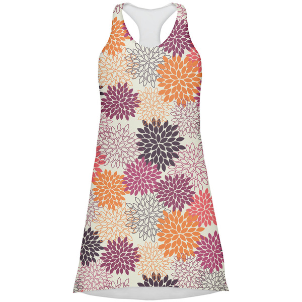 Custom Mums Flower Racerback Dress - Large