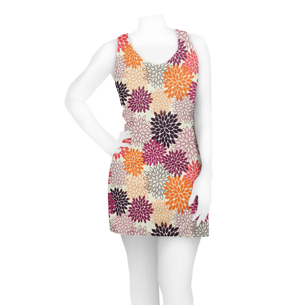 Mums Flower Racerback Dress - On Model - Front