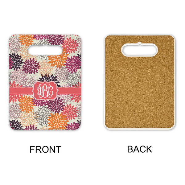 Mums Flower Rectangle Trivet with Handle - APPROVAL