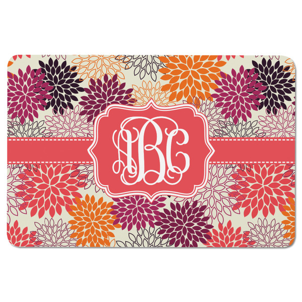 Mums Flower Rectangular Fridge Magnet - FRONT