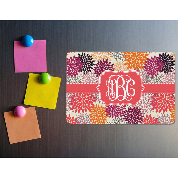 Mums Flower Rectangular Fridge Magnet - LIFESTYLE