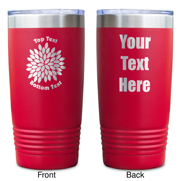 Mums Flower Red Polar Camel Tumbler - 20oz - Double Sided - Approval