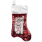 Mums Flower Red Sequin Stocking - Front