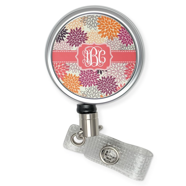 Custom Mums Flower Retractable Badge Reel (Personalized)