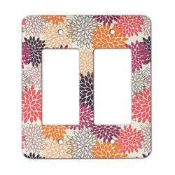 Mums Flower Rocker Style Light Switch Cover - Two Switch