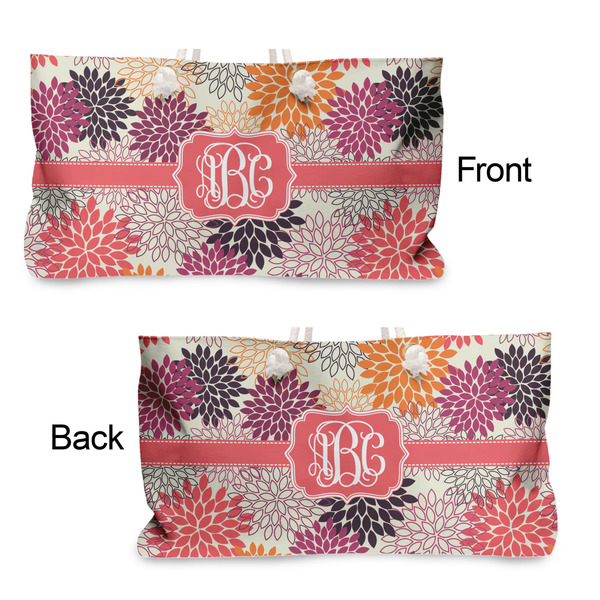 Mums Flower Large Rope Tote - From & Back View