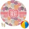 Mums Flower Round Beach Towel (Personalized)