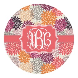 Mums Flower Round Decal (Personalized)