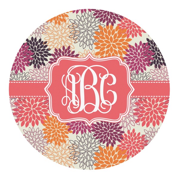 Custom Mums Flower Round Decal - Large (Personalized)