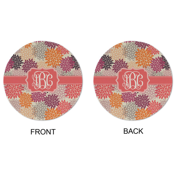 Mums Flower Round Linen Placemats - APPROVAL (double sided)