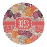 Mums Flower Round Linen Placemat (Personalized)