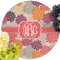 Mums Flower Round Linen Placemats - Front (w flowers)