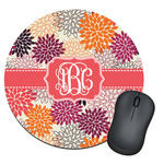 Mums Flower Round Mouse Pad (Personalized)