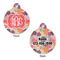 Mums Flower Round Pet ID Tag - Large - Approval