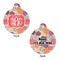 Mums Flower Round Pet Tag - Front & Back