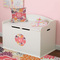 Mums Flower Round Wall Decal on Toy Chest