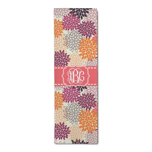 Custom Mums Flower Runner Rug - 2.5'x8' w/ Monograms