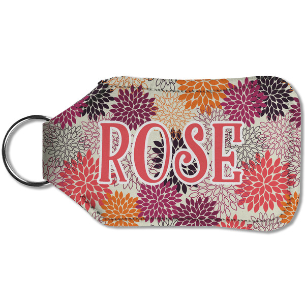 Mums Flower Sanitizer Holder Keychain - Small (Back)