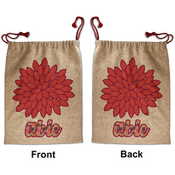 Mums Flower Santa Sack - Front & Back (Personalized)