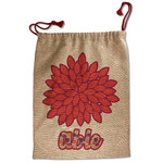Mums Flower Santa Sack - Front (Personalized)