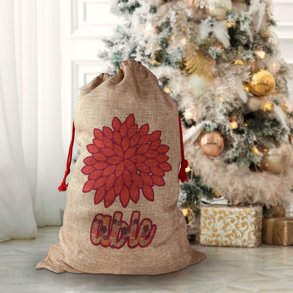 Mums Flower Santa Bag - Lifestyle
