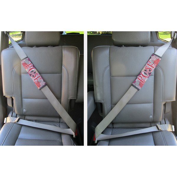 Mums Flower Seat Belt Covers (Set of 2 - In the Car)