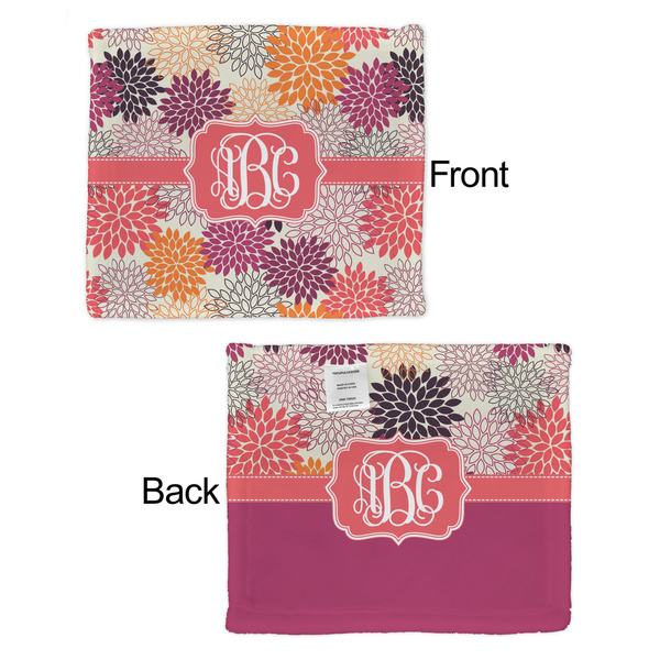 Mums Flower Security Blanket - Front & Back View