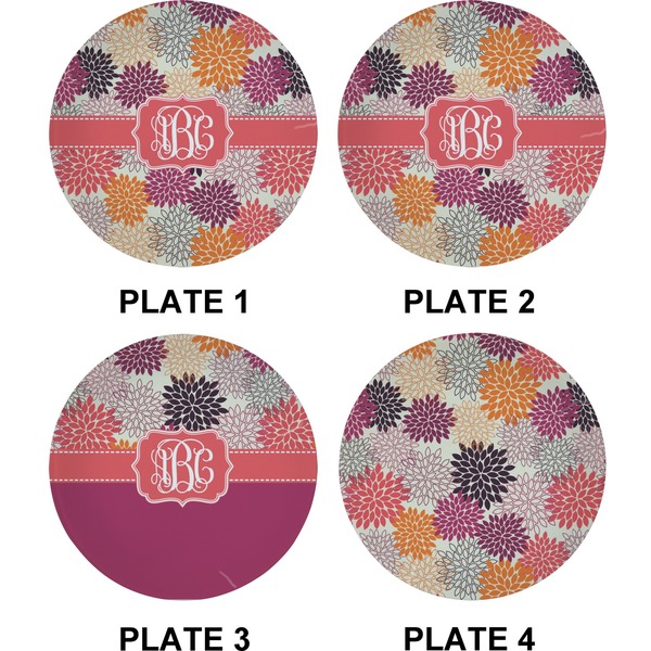 Mums Flower Set of Appetizer / Dessert Plates (Approval)
