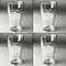 Mums Flower Set of Four Engraved Beer Glasses - Individual View