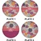 Mums Flower Set of Lunch / Dinner Plates (Approval)