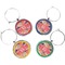 Mums Flower Wine Charms (Set of 4) (Personalized)