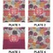 Mums Flower Set of Square Dinner Plates (Approval)