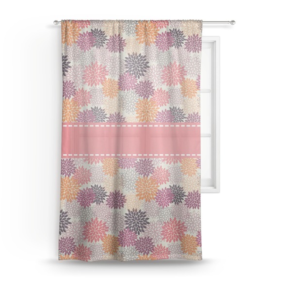 Custom Mums Flower Sheer Curtain