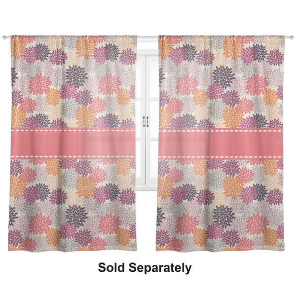 Mums Flower Sheer Curtains