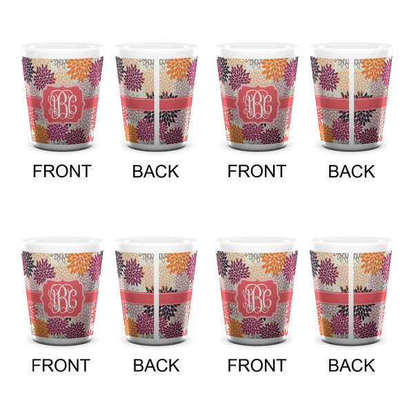 Mums Flower Shot Glass - White - Set of 4 - APPROVAL