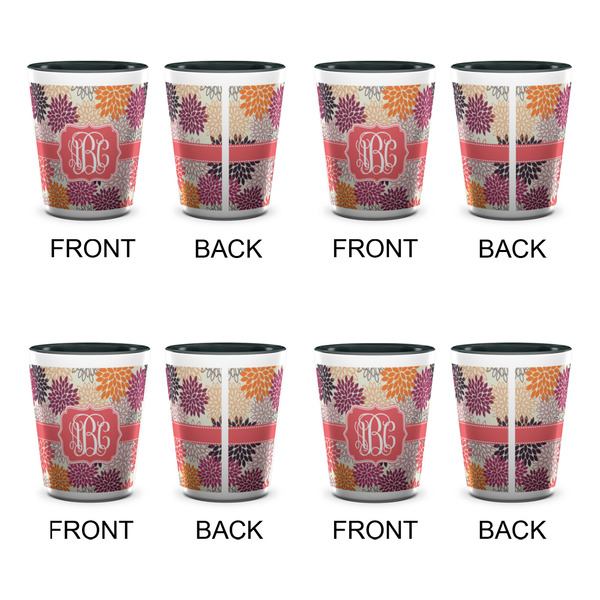 Mums Flower Shot Glassess - Two Tone - Set of 4 - APPROVAL