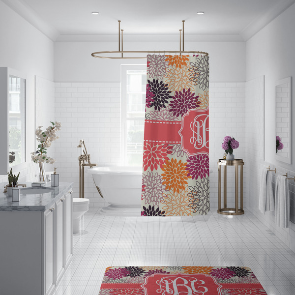 Mums Flower Shower Curtain - Custom Size