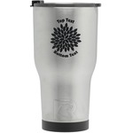 Mums Flower RTIC Tumbler - Silver (Personalized)