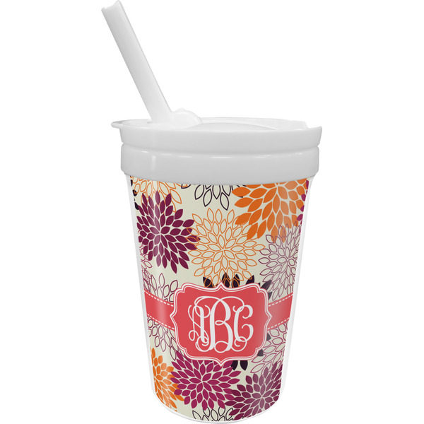 Custom Mums Flower Sippy Cup with Straw (Personalized)
